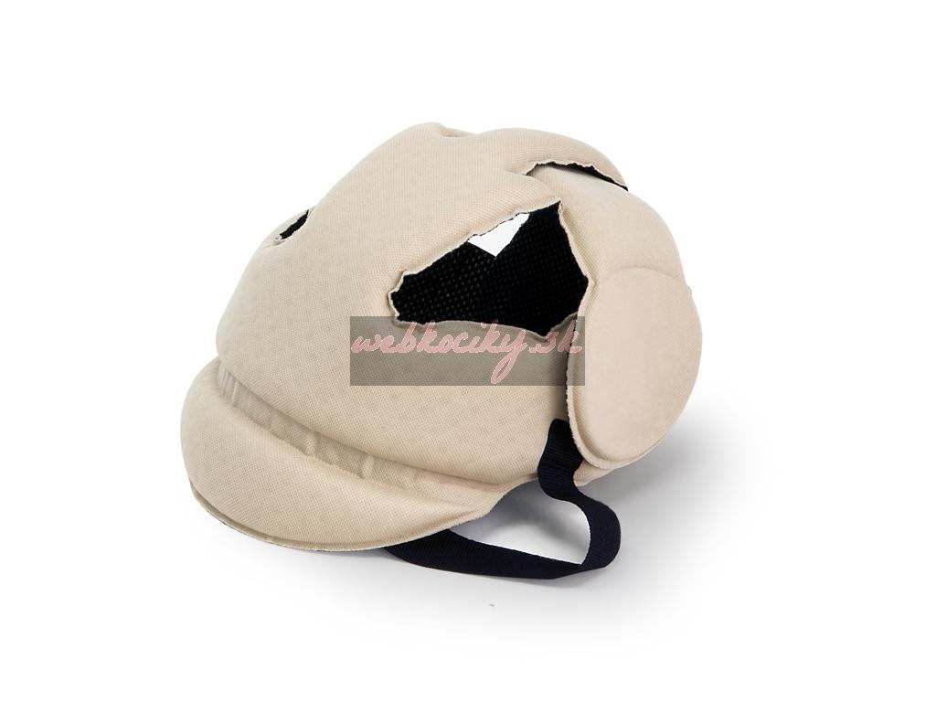 OK BABY Prilba detská ochranná na lozenie No Shock 8–18m obvod hlavy 44–52cm Beige