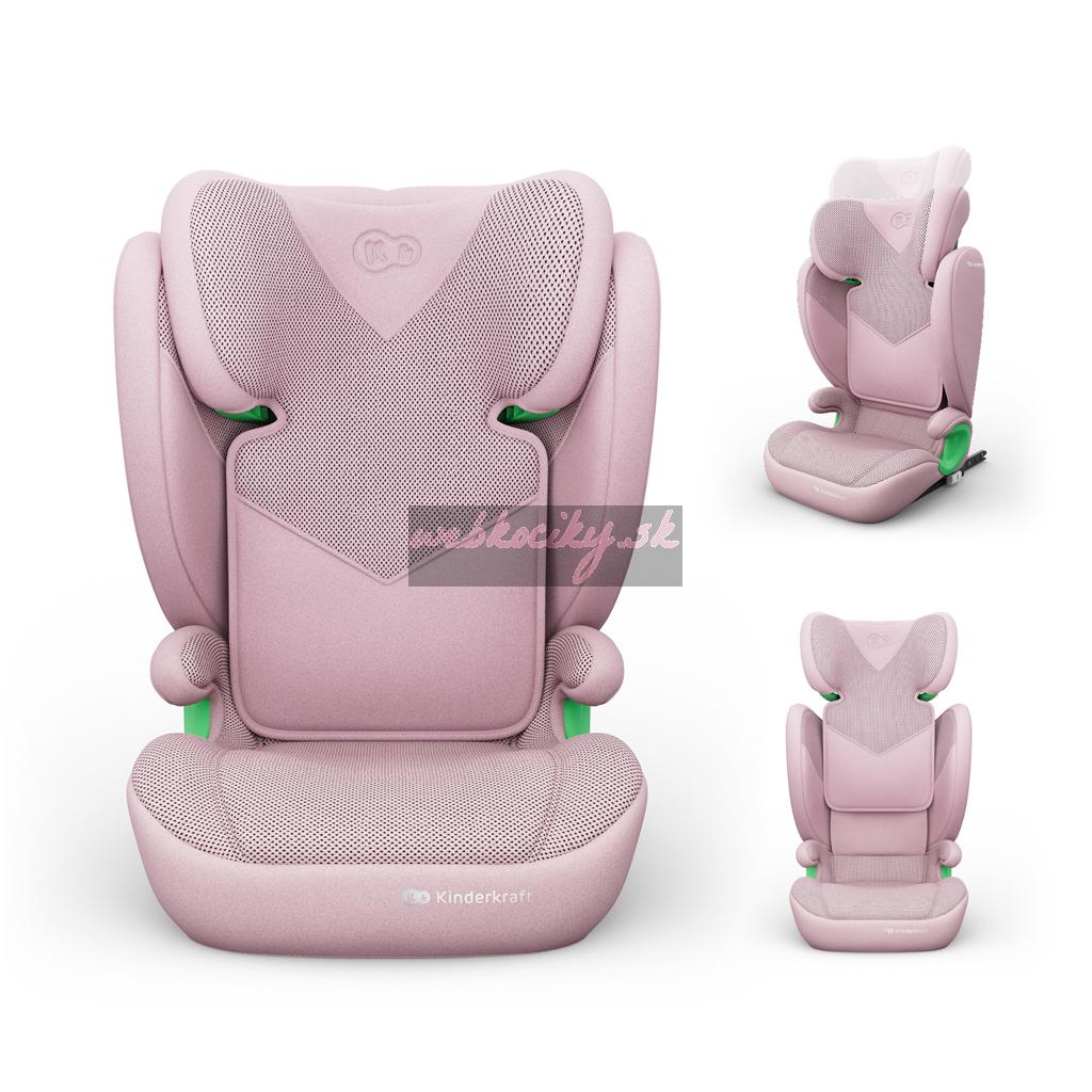 KINDERKRAFT Autosedačka Junior Fix 2 Plus (100-150 cm) Pink