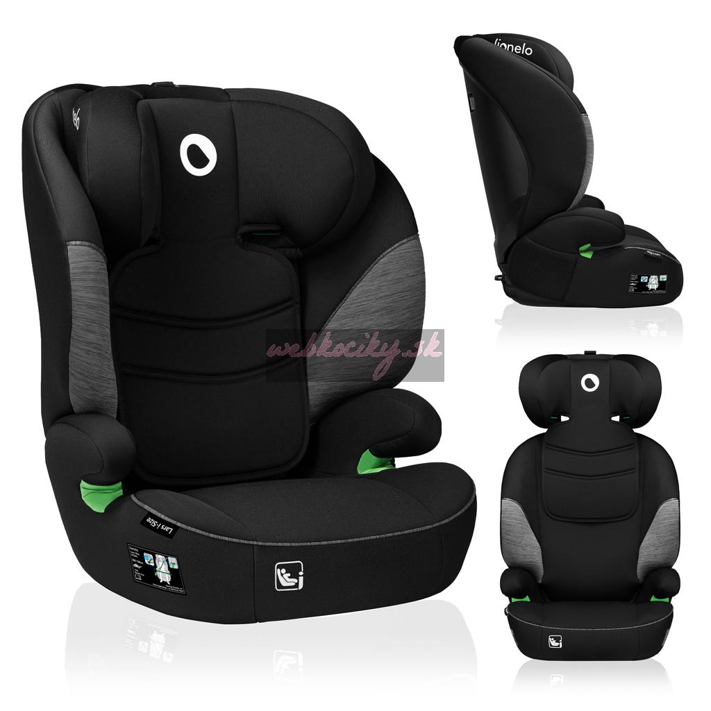 LIONELO Autosedačka Lars i-Size (100-150 cm) Black Grey