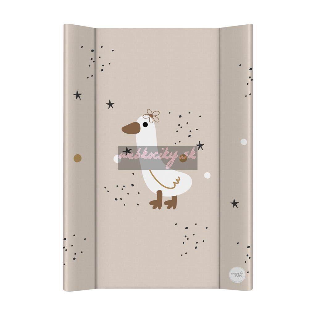 CEBA BABY Podložka prebaľovacia 2-hranná s pevnou doskou (50x70) Basic Star Duck