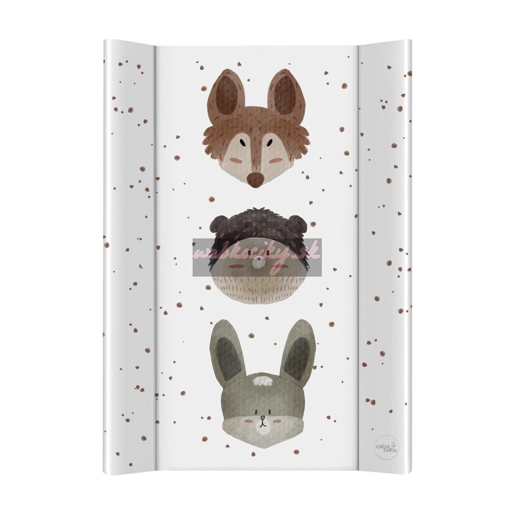 CEBA BABY Podložka prebaľovacia 2-hranná s pevnou doskou (50x70) Ultra Light Cute Animals