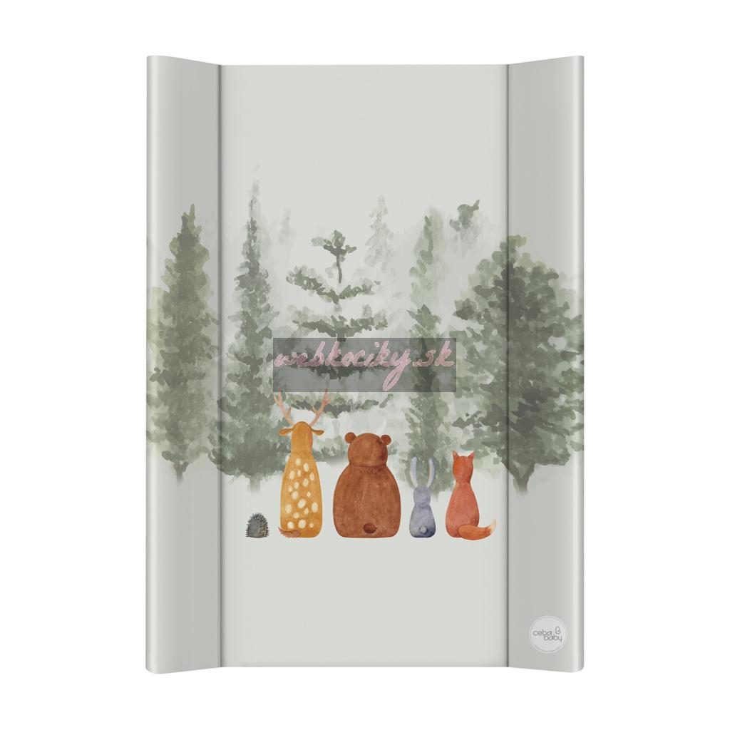 CEBA BABY Podložka prebaľovacia 2-hranná s pevnou doskou (50x70) Ultra Light Forest Companions