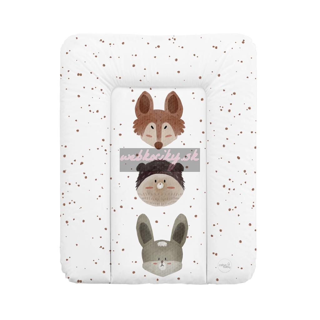 CEBA BABY Podložka prebaľovacia mäkká malá (50x70) Basic Cute Animals