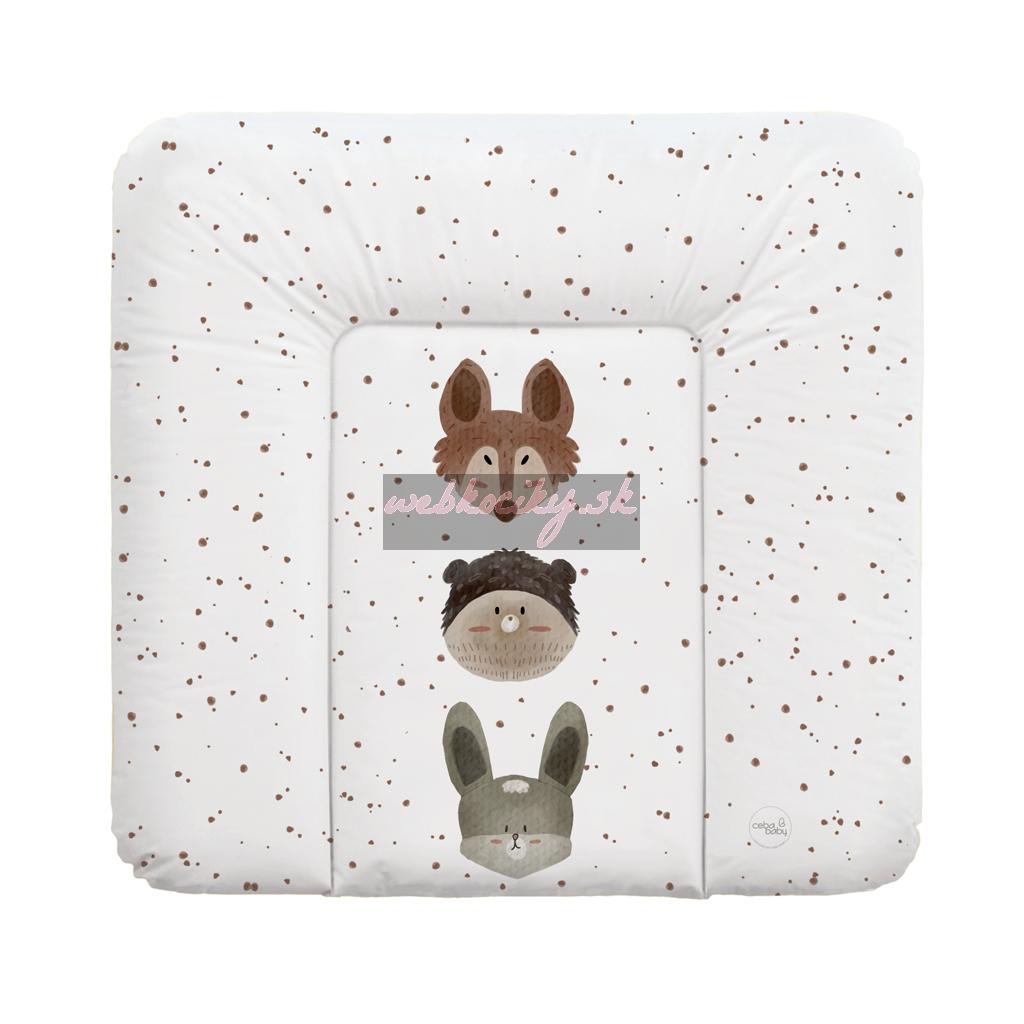 CEBA BABY Podložka prebaľovacia mäkká stredná (75x72) Basic Cute Animals