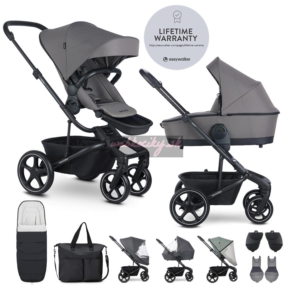 EASYWALKER Kočík kombinovaný Harvey⁵ Pebble Grey XXL RWS