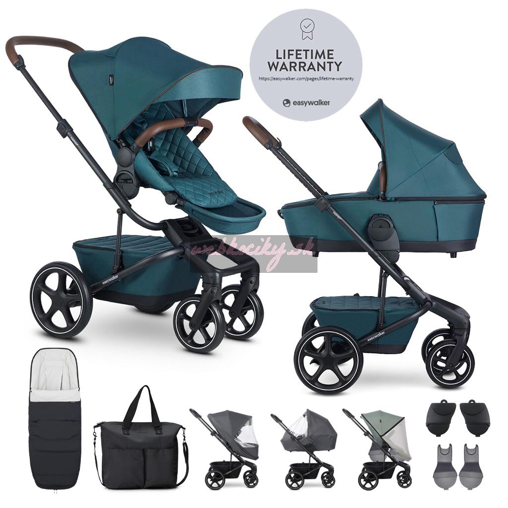 EASYWALKER Kočík kombinovaný Harvey⁵ Premium Jade Green XXL RWS