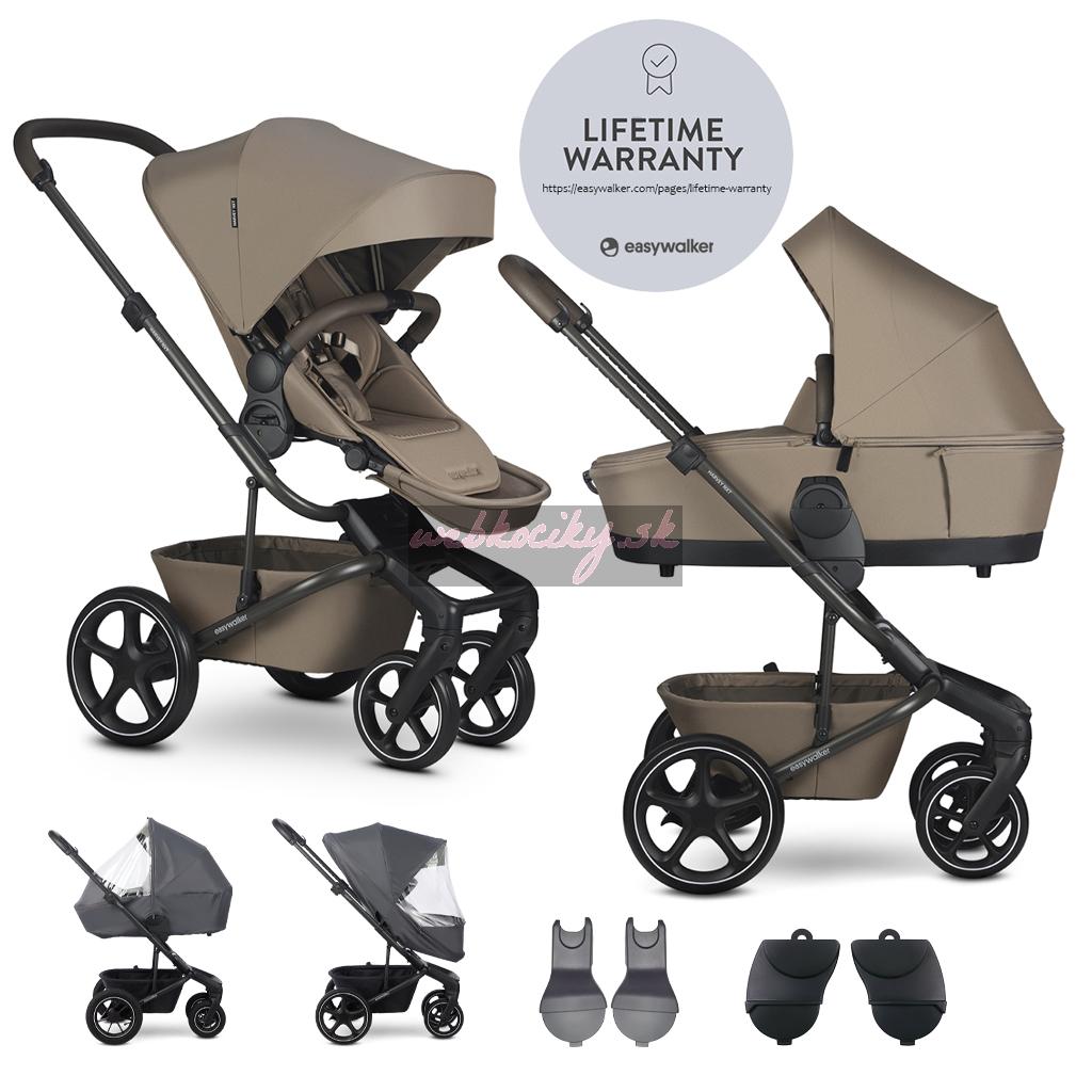 EASYWALKER Set XL kočík kombinovaný Harvey NXT s príslušenstvom Mocha Brown