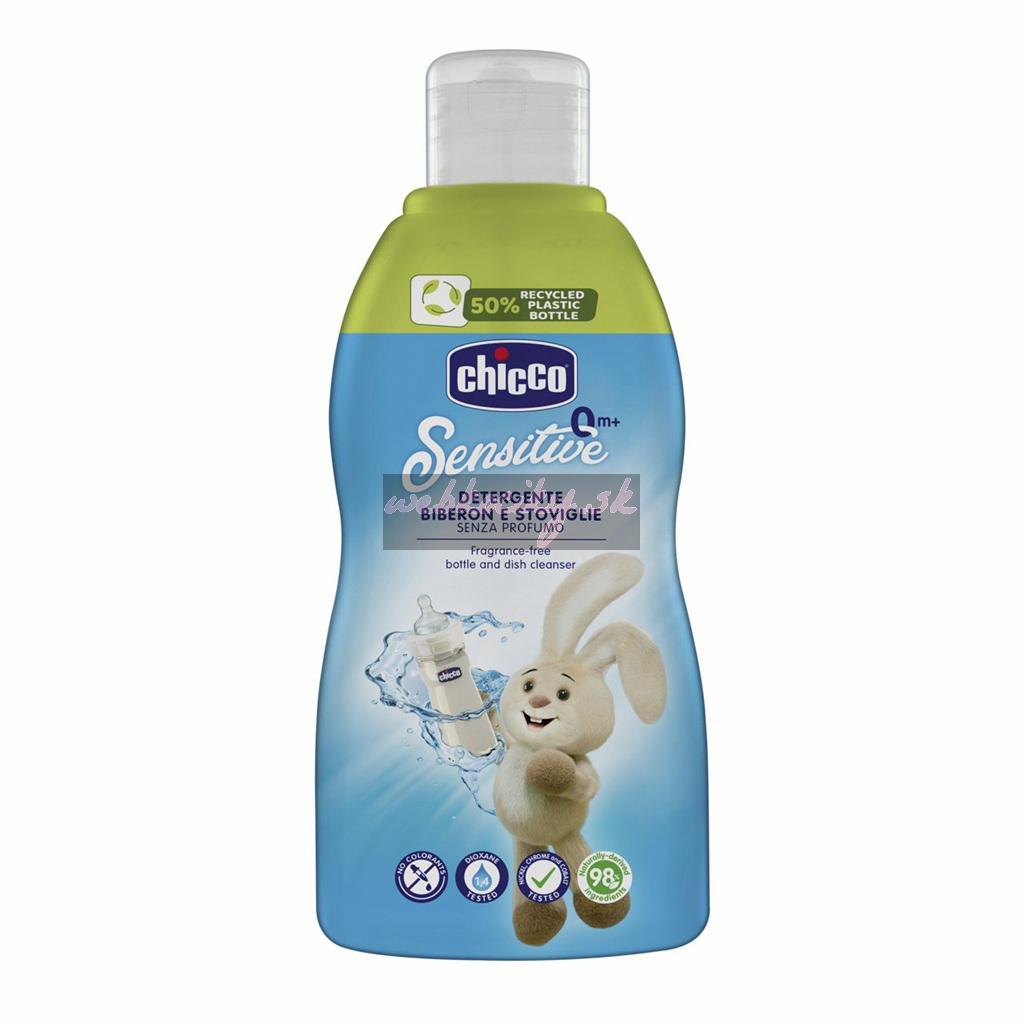 CHICCO Čistiaci prostriedok na fľaše a cumlíky Sensitive 300 ml, 0m+