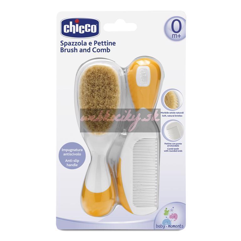 CHICCO Hrebeň a kefa oranžová