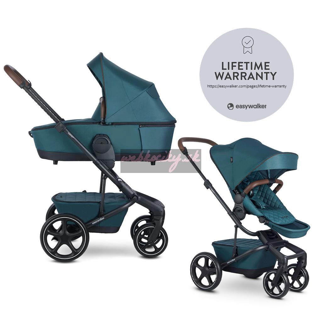 EASYWALKER Kočík kombinovaný Harvey⁵ Premium 2v1 Jade Green LITE RWS