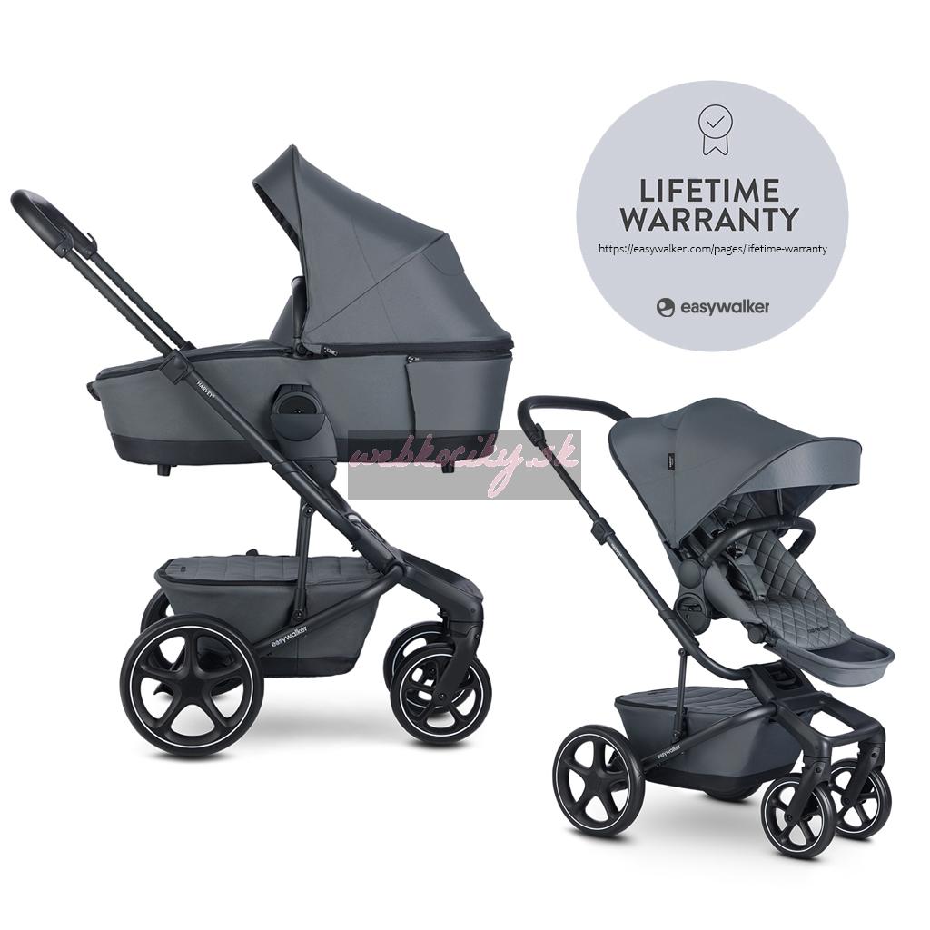 EASYWALKER Kočík kombinovaný Harvey⁵ Premium 2v1 Mineral Grey LITE RWS