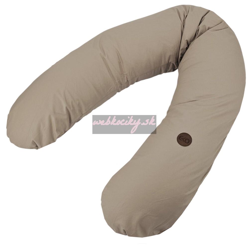 EKO Vankúš na dojčenie bavlnený Dark Beige 180cm