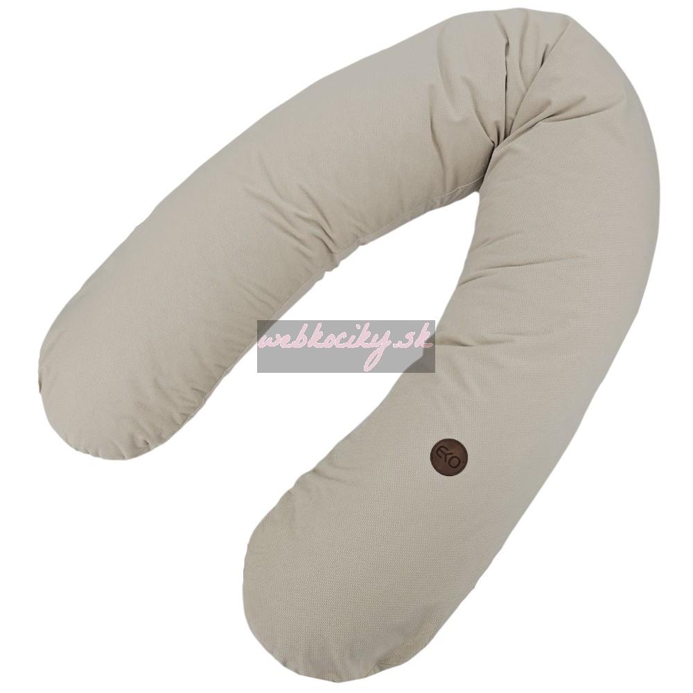 EKO Vankúš na dojčenie bavlnený Velvet Light Beige 180cm
