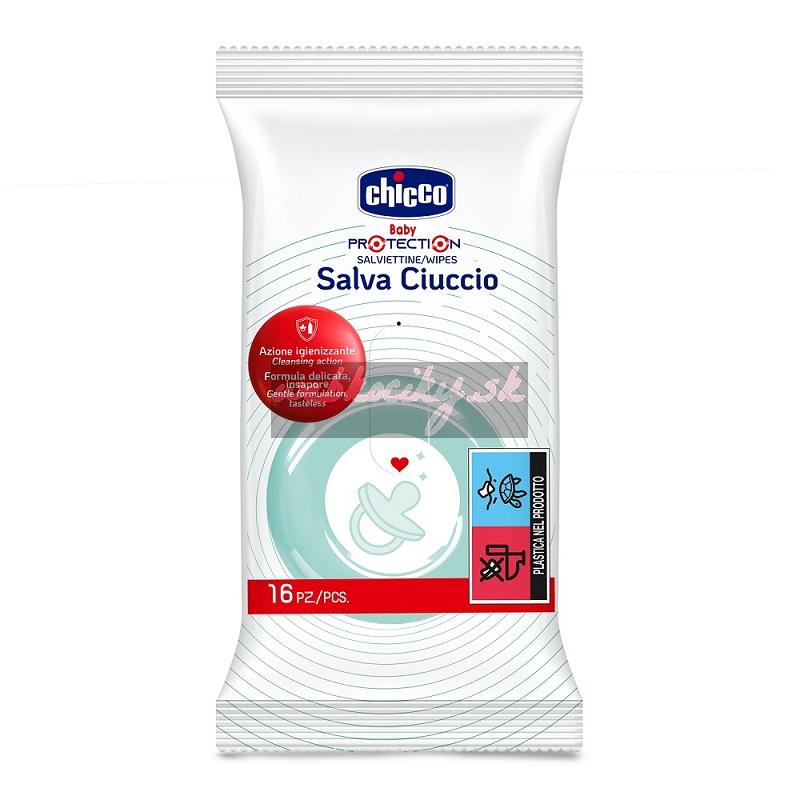 CHICCO Obrúsky vlhčené na cumlík 16 ks