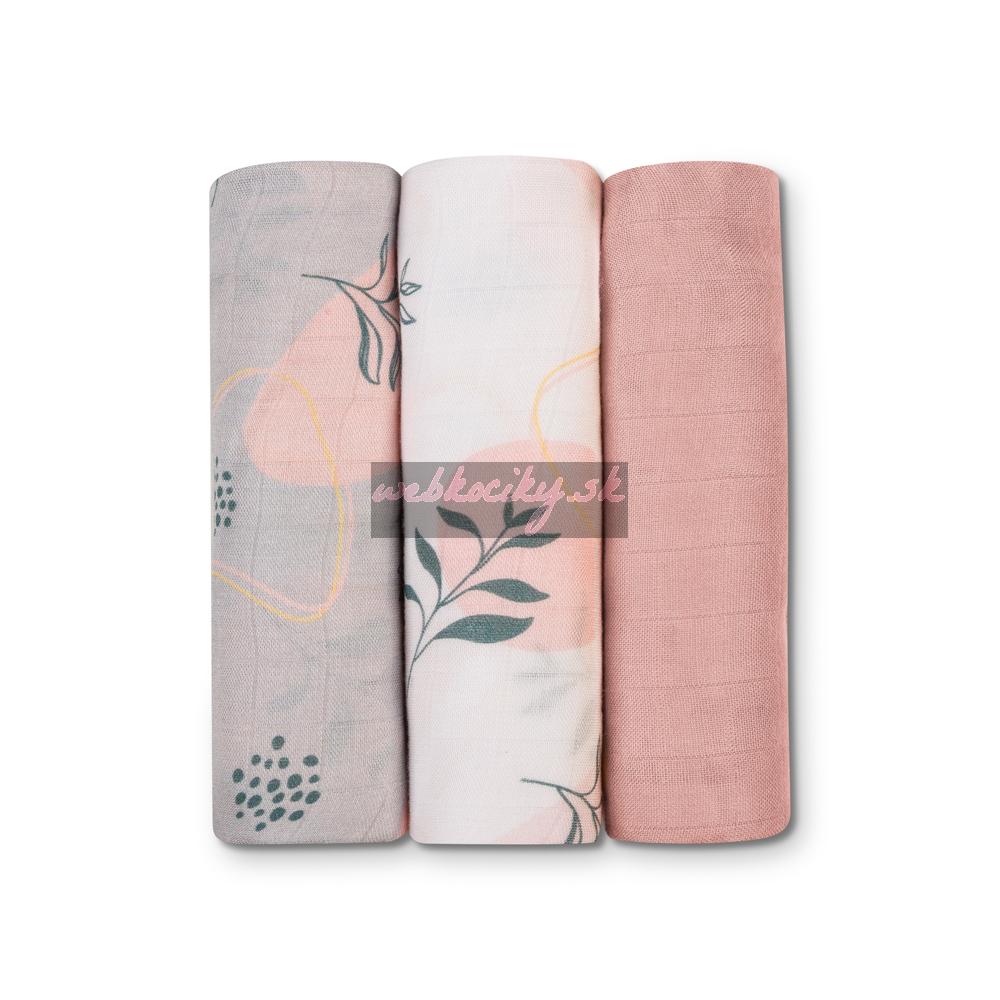 LIONELO Bambusové plienky Bamboo Set Leaf, 3 ks