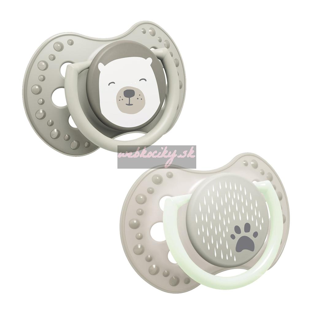 LOVI Cumlík silikónový dynamický 0-6m 2ks Buddy Bear