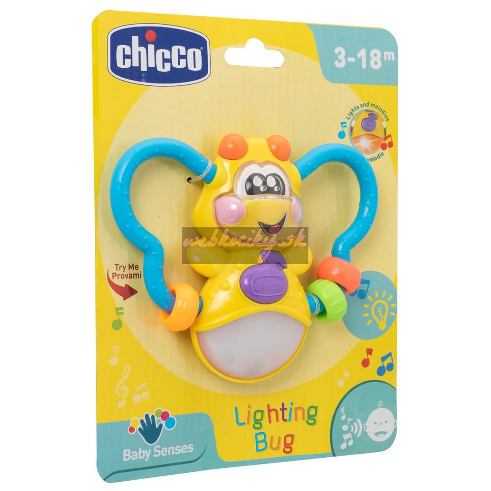 CHICCO Hryzačka elektronická Svietiaci chrobáčik 3m+