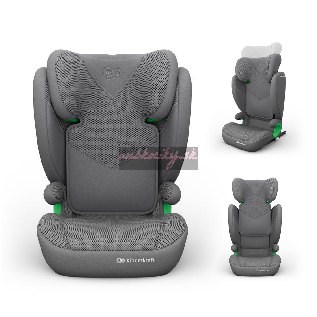 KINDERKRAFT Autosedačka Junior Fix 2 Plus (100-150 cm) Grey