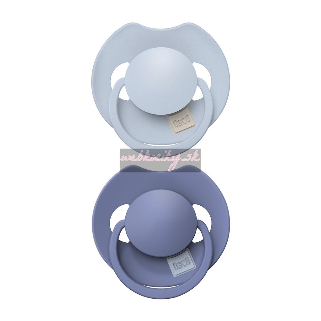 LOVI Cumlík silikónový dynamický Prime 6-18m 2ks Baby Blue/Blue