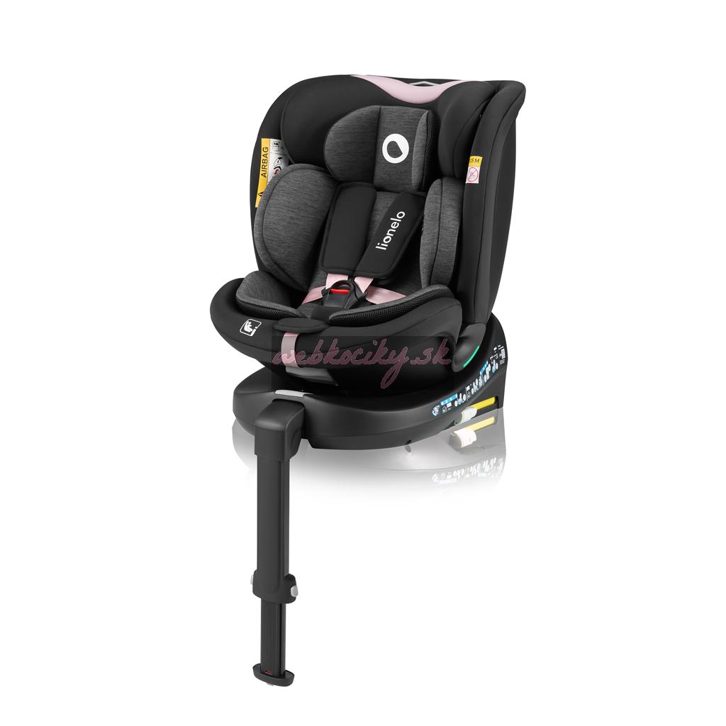 LIONELO Autosedačka Navy i-Size (40-150 cm) Black Pink