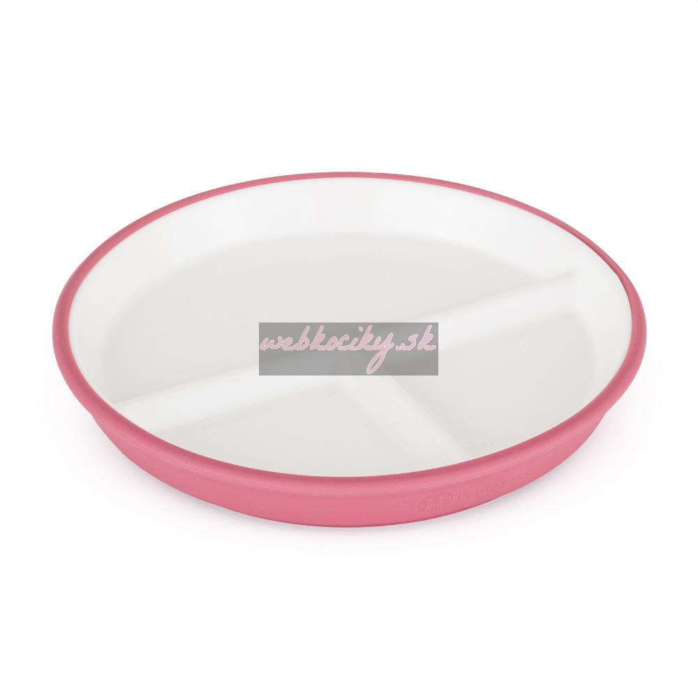 PETITE&MARS Tanier keramický so silikonovým obalom Candy Pink