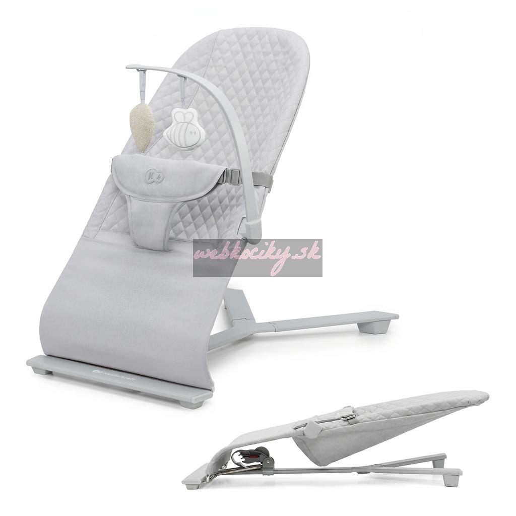KINDERKRAFT Lehátko pohupujúce Mimi Light grey, do 9 kg