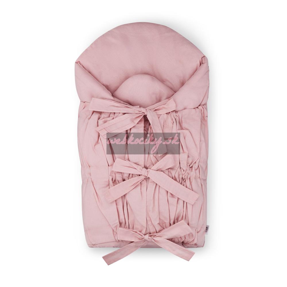 PETITE&MARS Zavinovačka šnurovacia Nurse s pevnou kokosovou vložkou Dusty Pink 75x75 cm