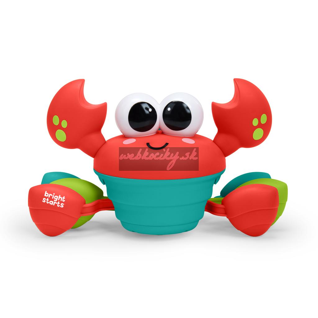 BRIGHT STARTS Hračka hudobná a multisenzorická Rockin 'Crawling Crab™ - Red, 6m+