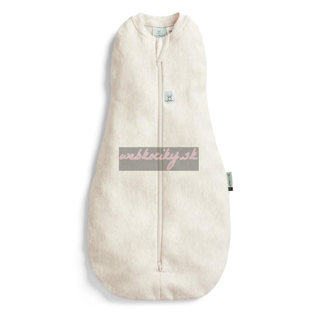 ERGOPOUCH Zavinovačka a vak na spanie 2v1 Cocoon Oatmeal Marle 3-6 m, 6-8 kg, 1 tog