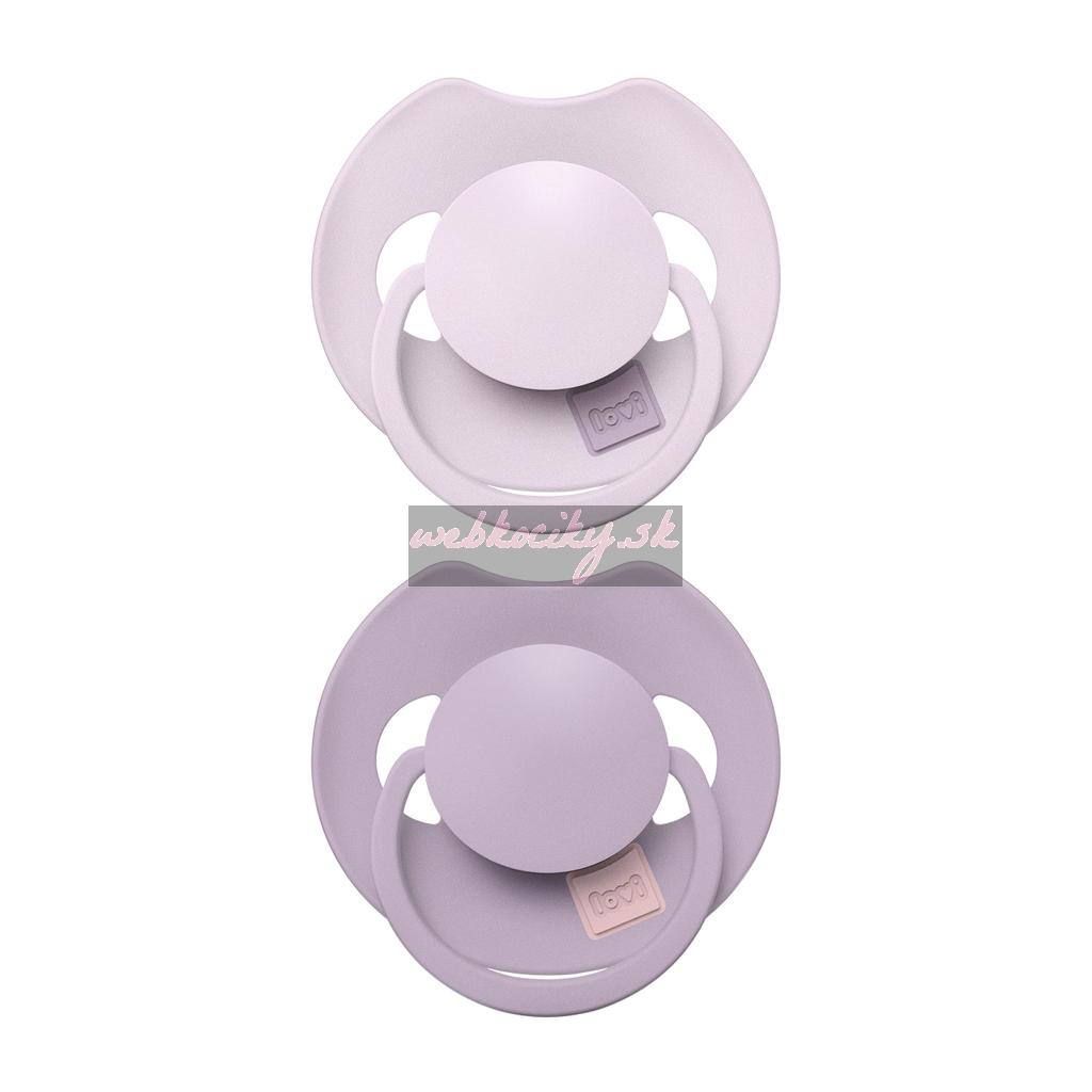 LOVI Cumlík silikónový dynamický Prime 6-18m 2ks Baby Lilac/Violet