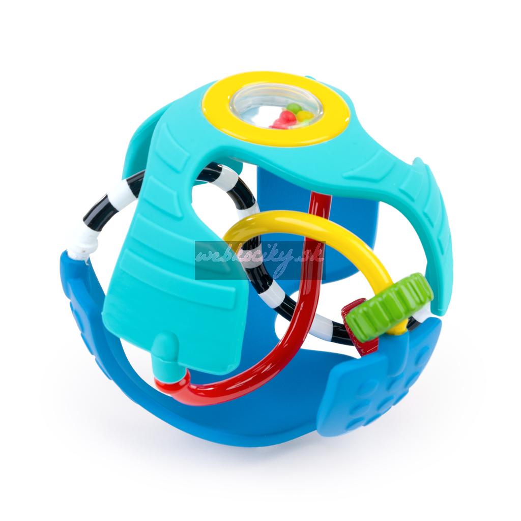 BABY EINSTEIN Hračka senzorická lopta s hryzačkou Rattle & Sense™ 3m+