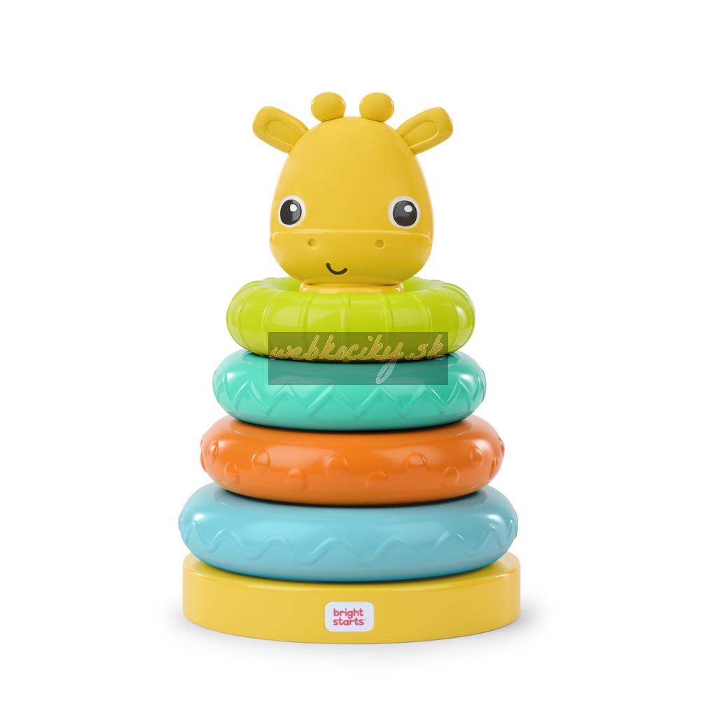 BRIGHT STARTS Hračka stohovacia veža žirafa Giraffe Tower™ 6m+