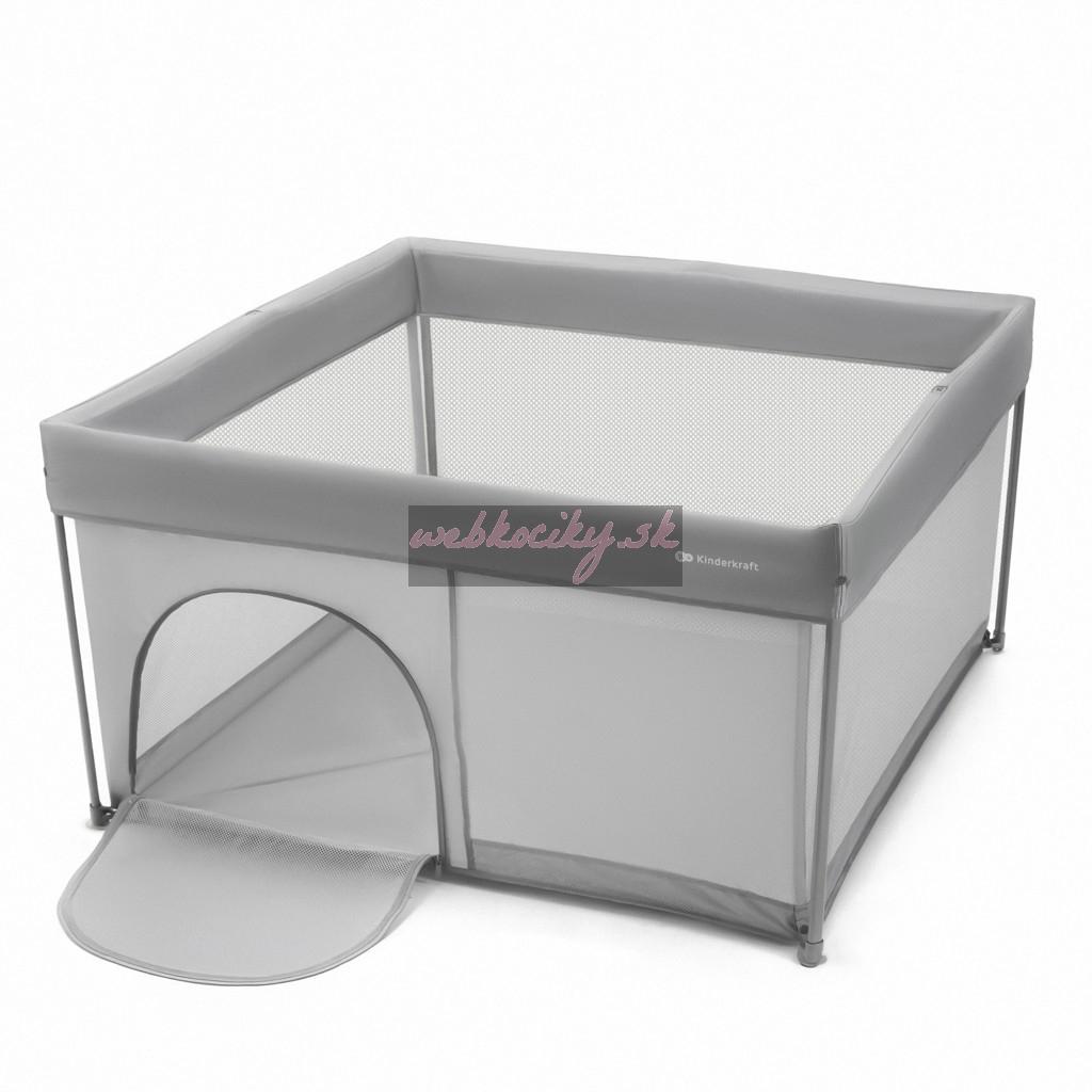 KINDERKRAFT Ohrádka pre deti skladacia Ziki Light Grey
