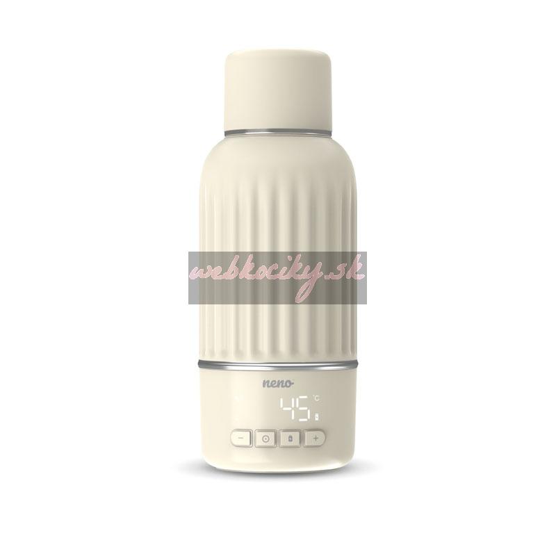 NENO Ohrievač mlieka, vody a nápojov Nevio bezdrôtový s funkciou preplachu, 500 ml, 35–55 °C, USB-C