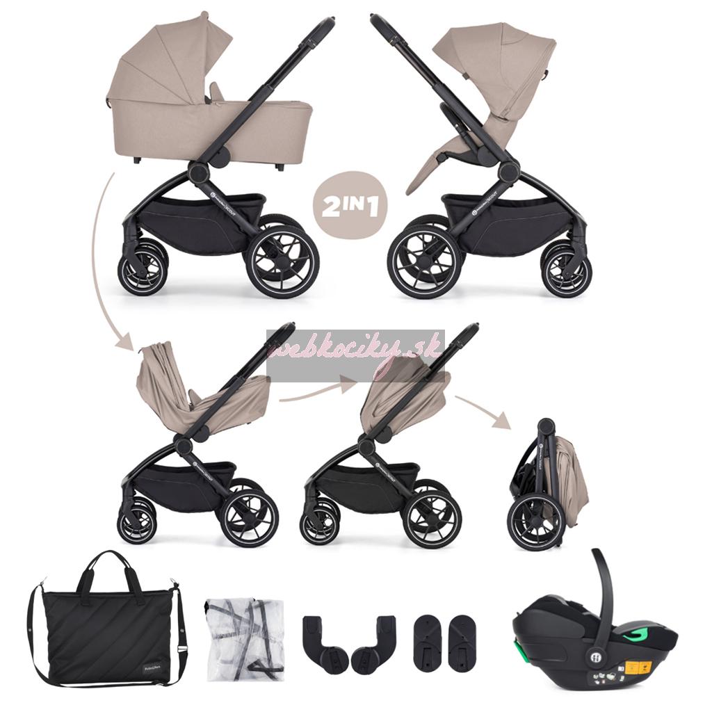 PETITE&MARS Kočík kombinovaný SCOUT 3v1 Cappuccino Cream s Core Pro i-Size