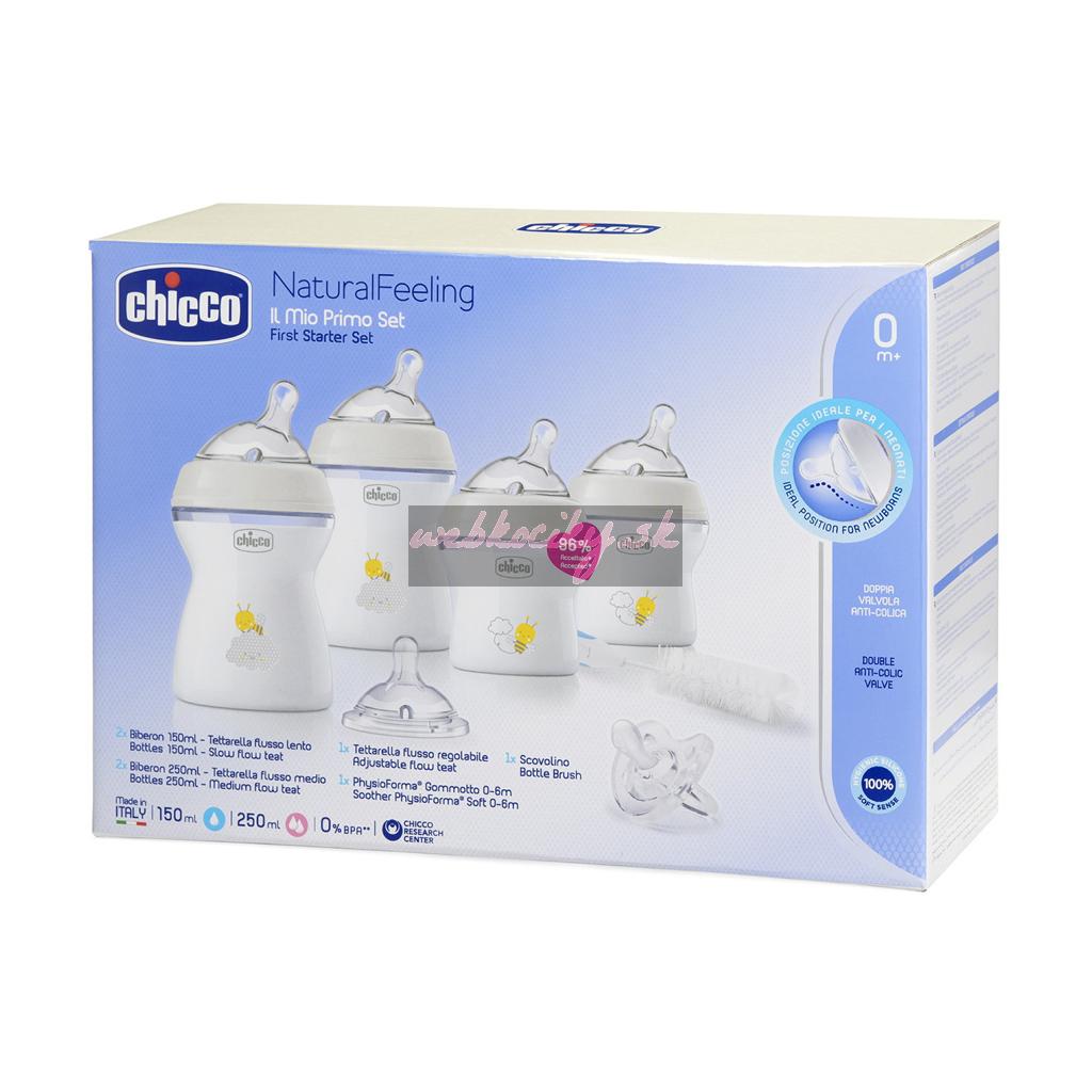 CHICCO Sada novorodenecká štartovacia Natural Feeling neutral 0m+