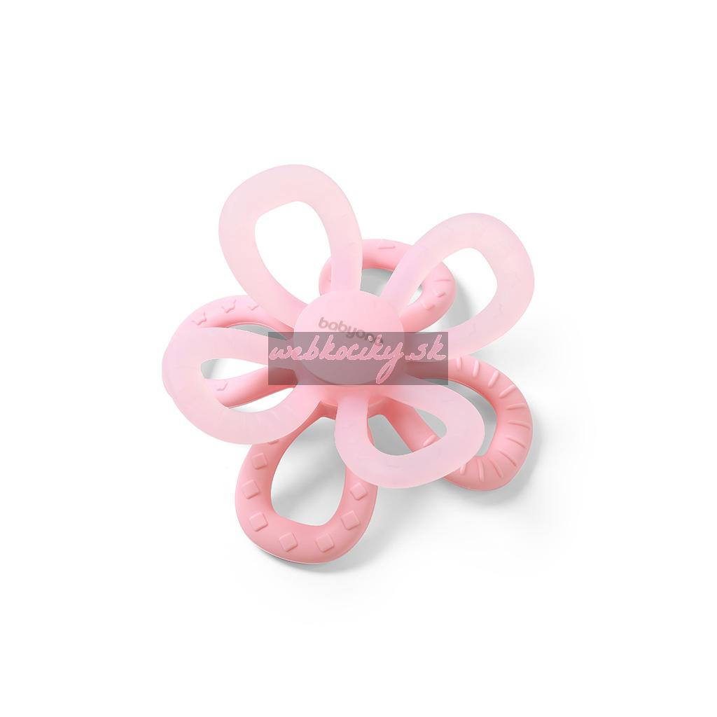 BABYONO Hryzačka silikónová Flower Pink