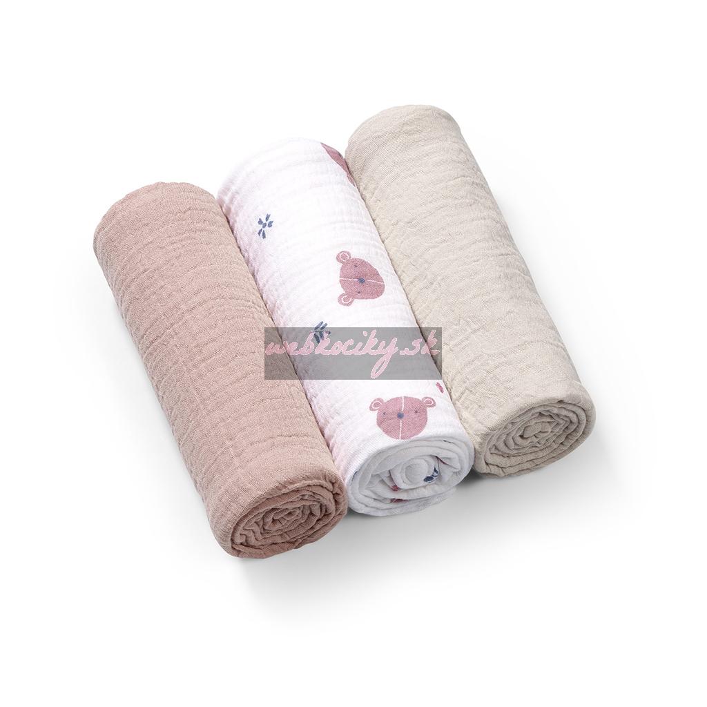 BABYONO Plienky mušelínové Super Soft 3 ks, Grey 70 x 70 cm