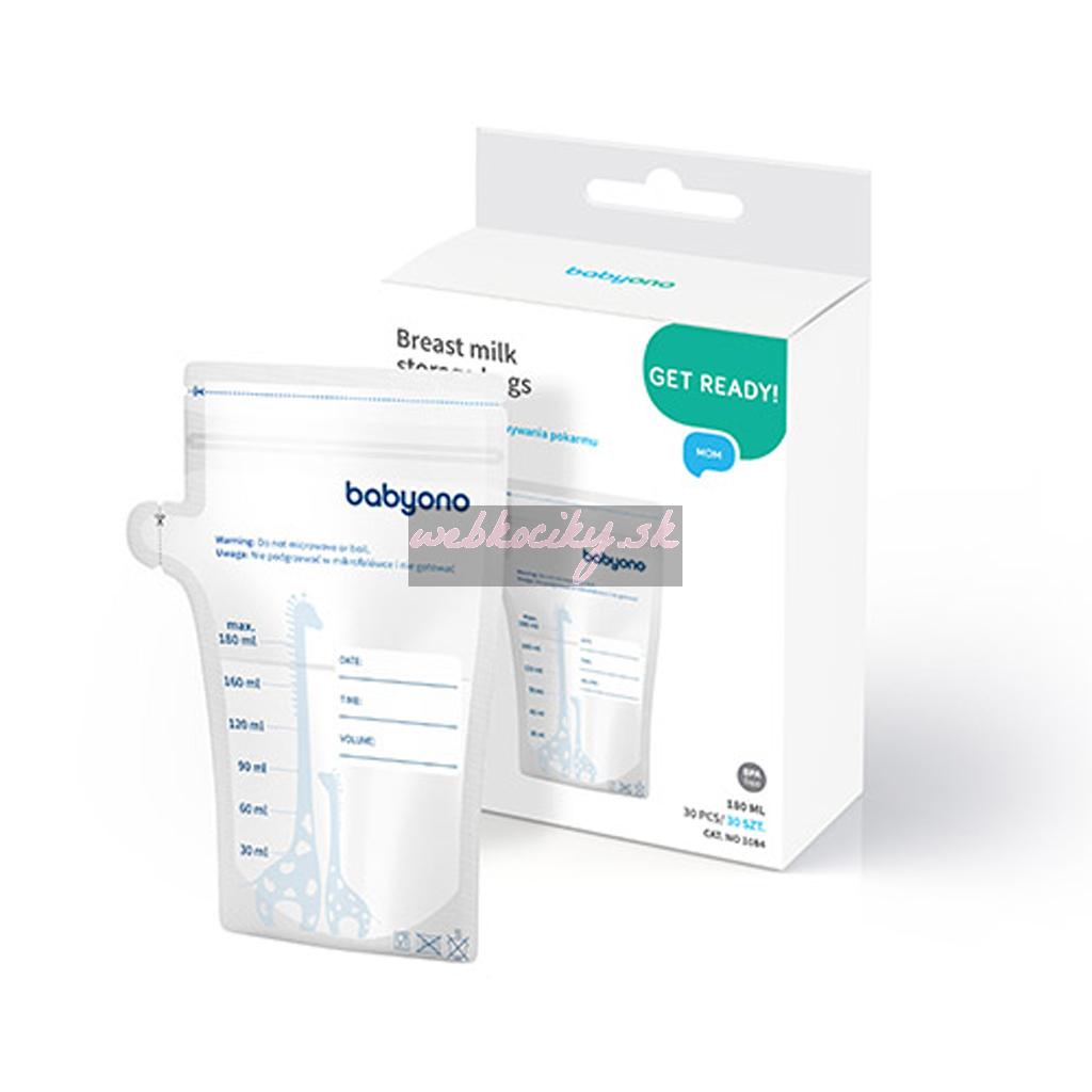 BABYONO Sáčky na materské mlieko 180ml, 30ks