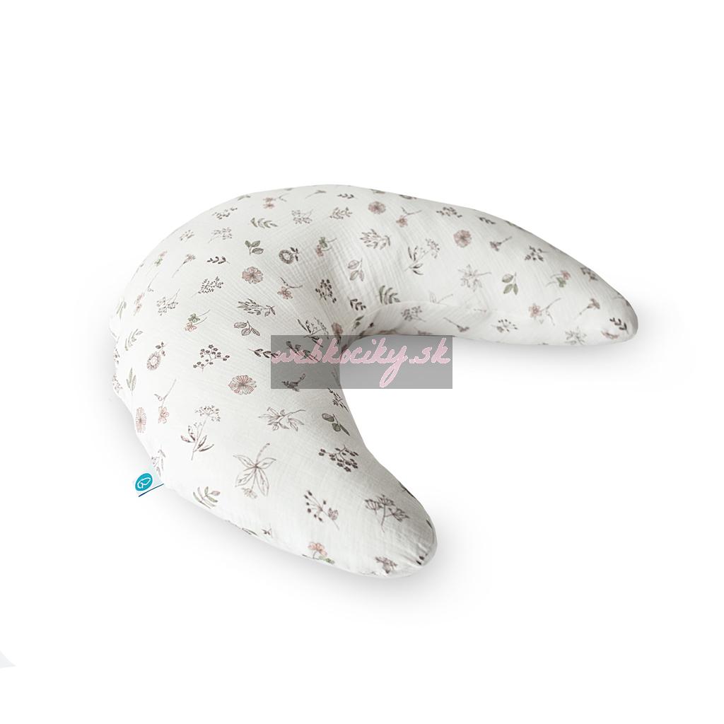 CEBA BABY Vankúš na dojčenie Huggy Basic Mušelín Small Twigs, 150x60x37cm