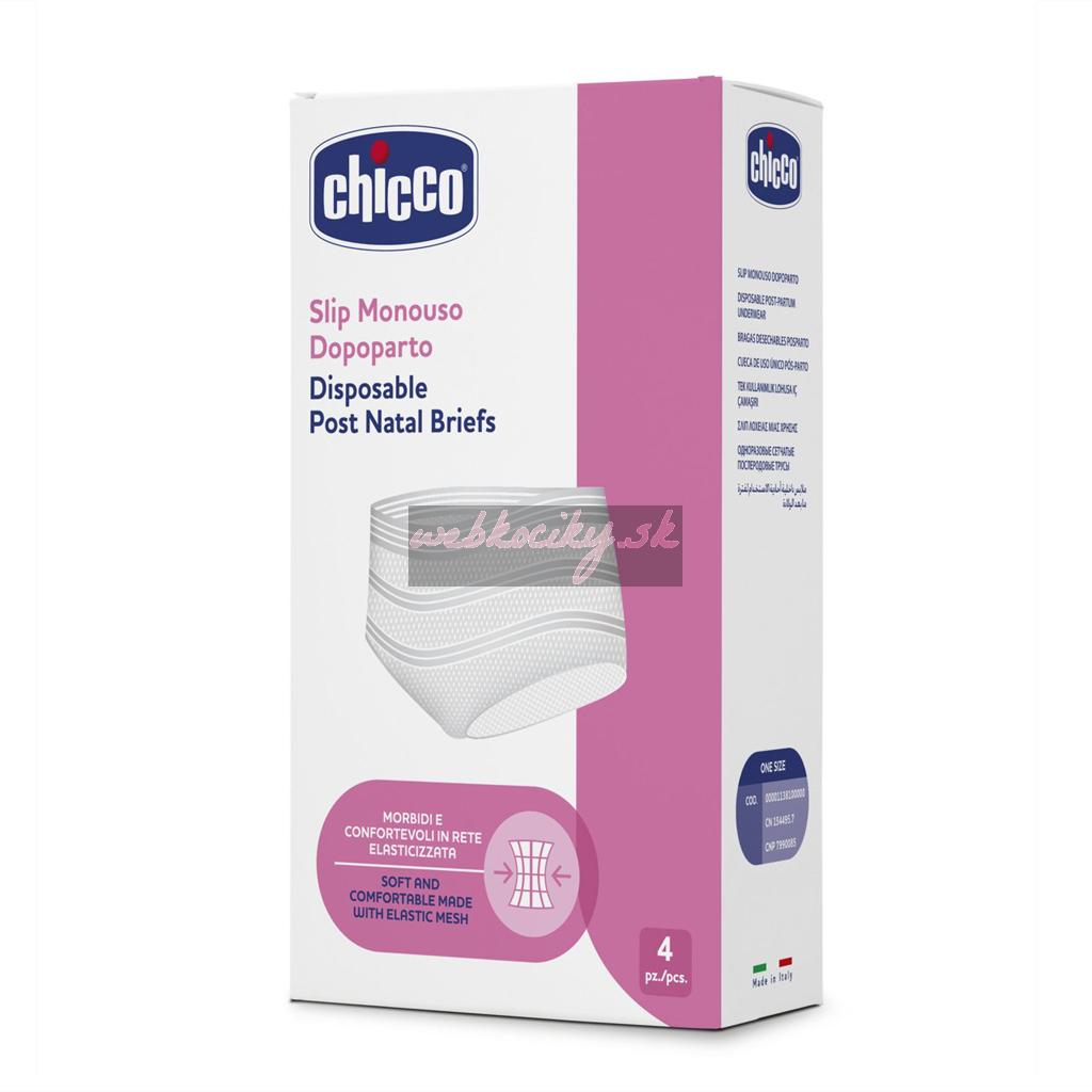 CHICCO Jednorazové sieťované elastické nohavičky po pôrode 4 ks