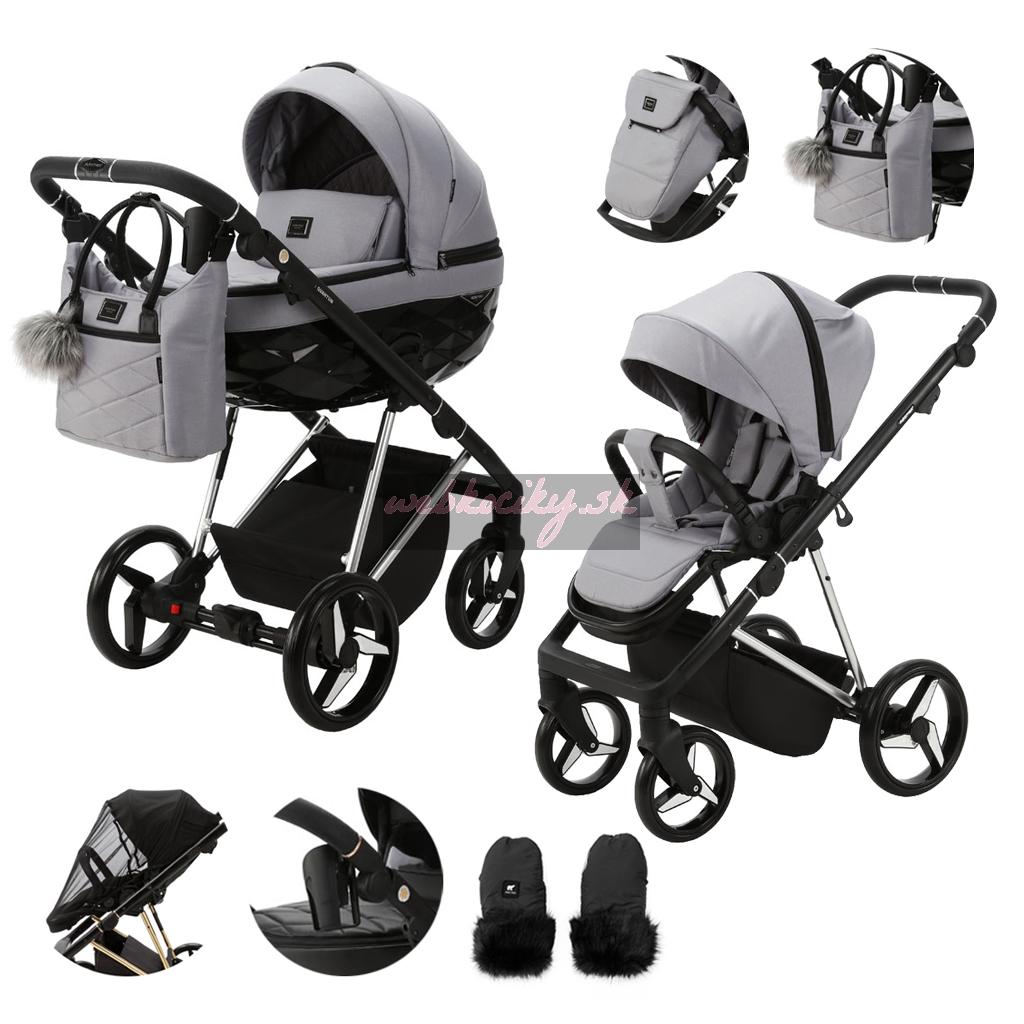 ADAMEX Kočík kombinovaný Quantum Special Edition Grey/Silver