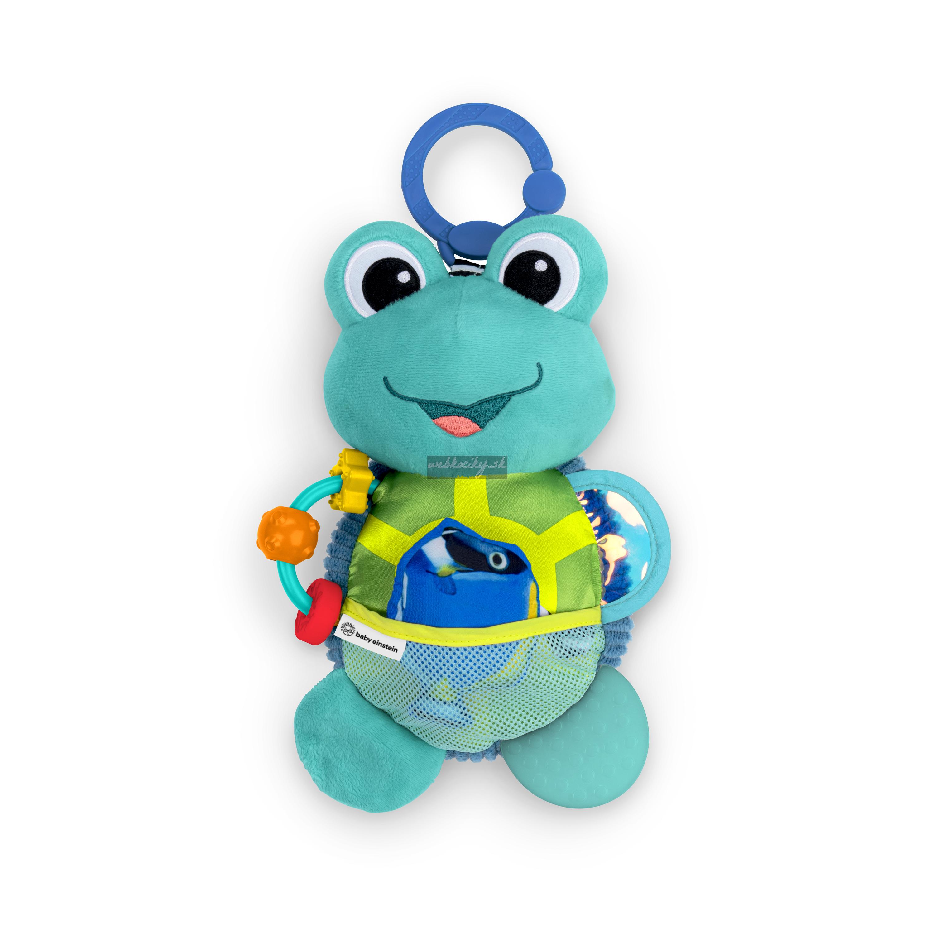 BABY EINSTEIN Hračka aktívna na C krúžku korytnačka Neptune’s Sensory Sidekick™ 0m+