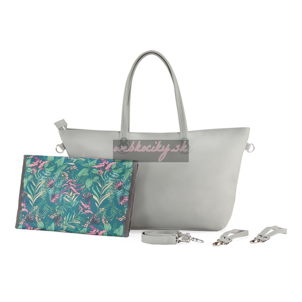 KINDERKRAFT SELECT Taška prebaľovacia Treasurebag Light Grey Nature Vibes, Premium