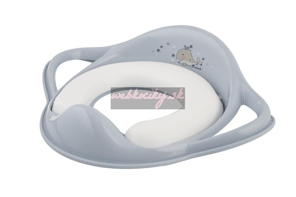 MALTEX Redukcia na WC s úchytmi mäkká Veľrybka Minimal - satin blue