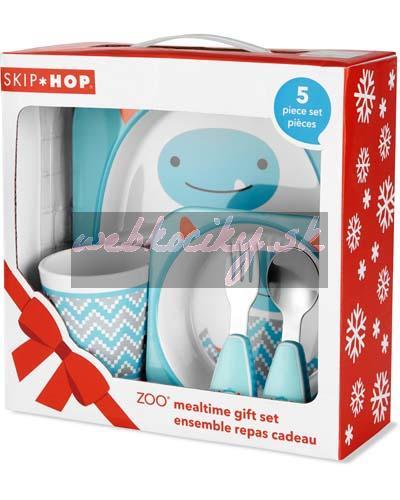 SKIP HOP Zoo Jedálenský darčekový set melamínový Winter Yeti 6 m+